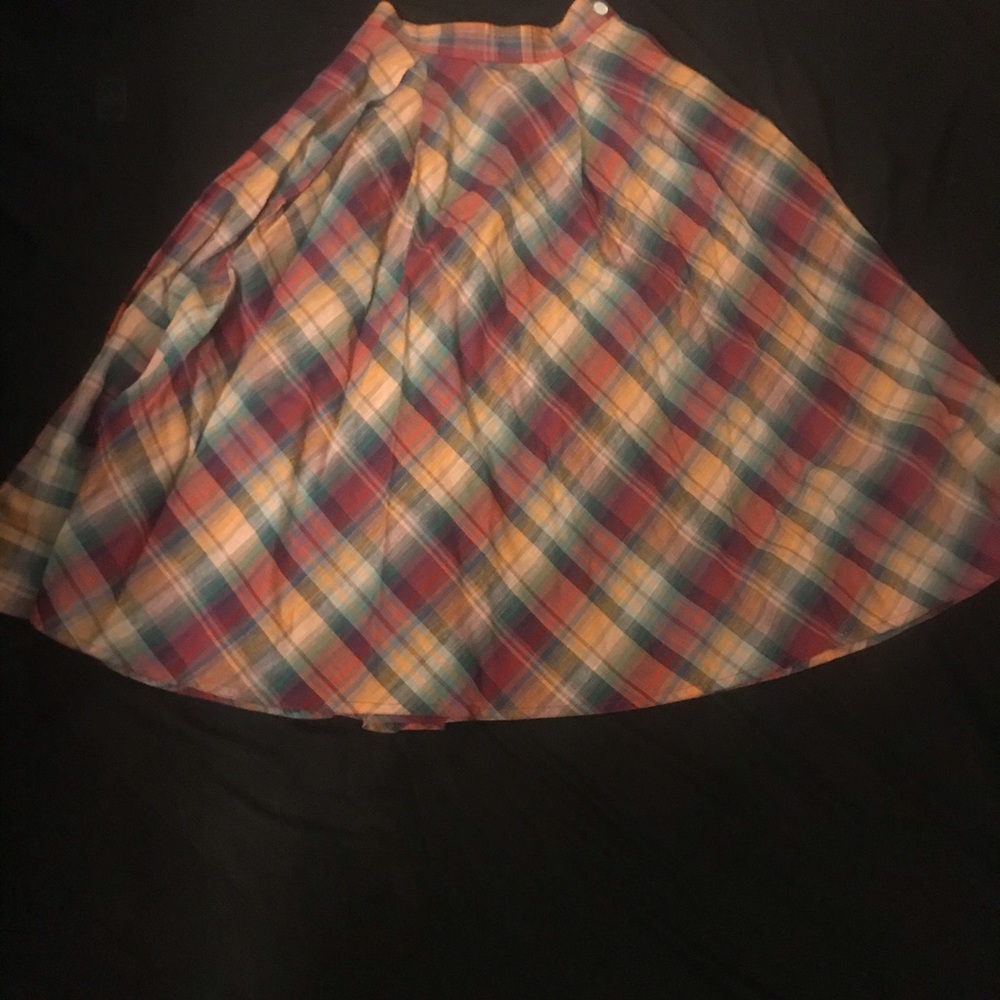 Multicolor plaid vintage skirt